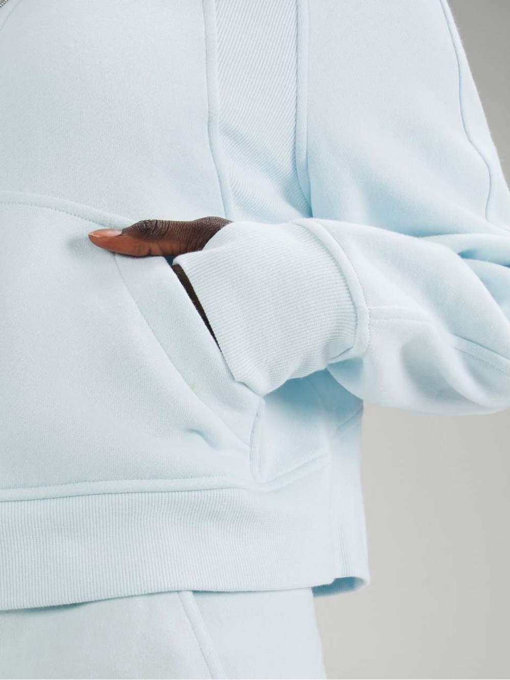 103. Lululemon Scuba Oversized Half-Zip Hoodie Powder Blue XS-S - Picture 5 of 12